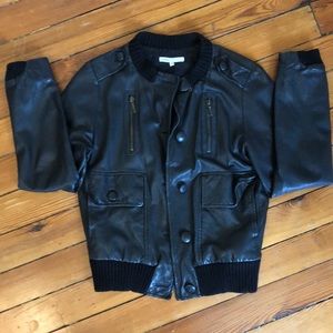 Gorgeous black leather jacket by Maje